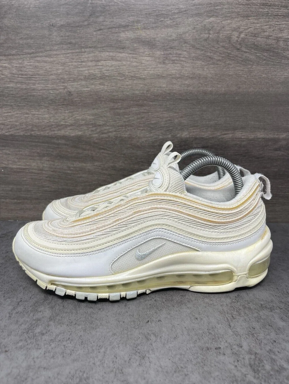Nike Air Max 97 Pure Platinum White Womens Size 8 Sneakers 921733-100